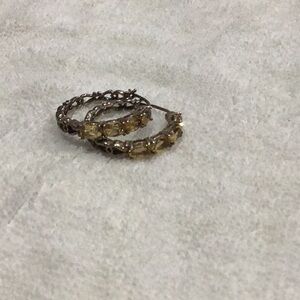 Jeweled hoop earrings